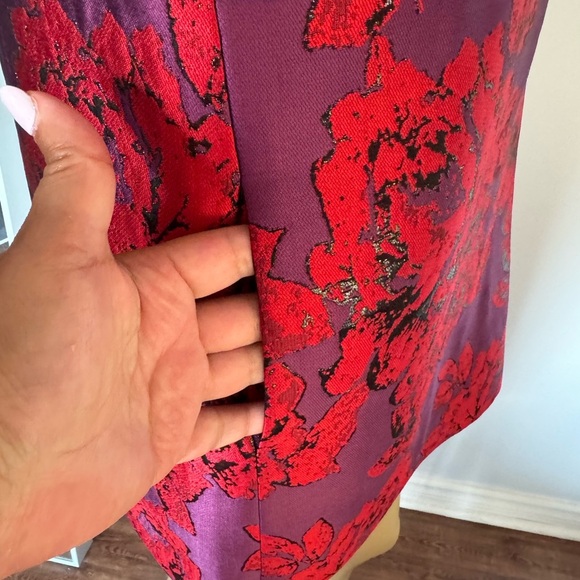 Cynthia Rowley Purple and Red Mini Dress. Ptp 17” - Picture 5 of 7